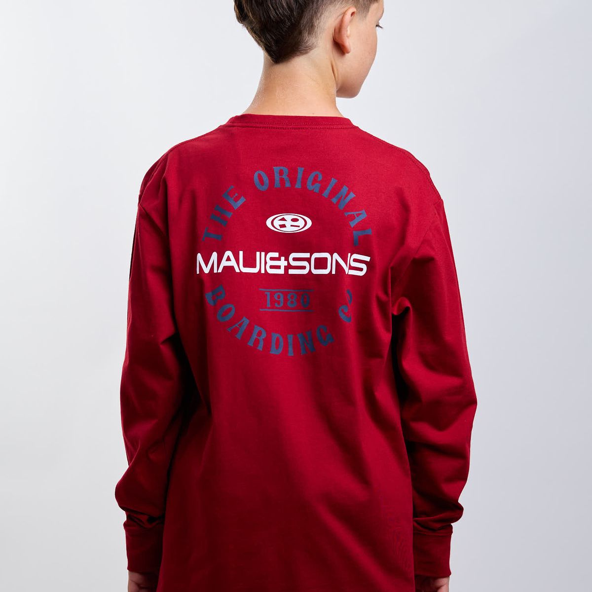 MAUI AND SONS - Polera ML Riptide Rojo Infantil Maui And Sons