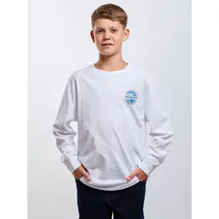 MAUI AND SONS - Polera ML Breaker Blanco Infantil