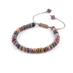 TRIBALLE - Pulsera Amistad de Piedra Natural - Ónix Oceánico