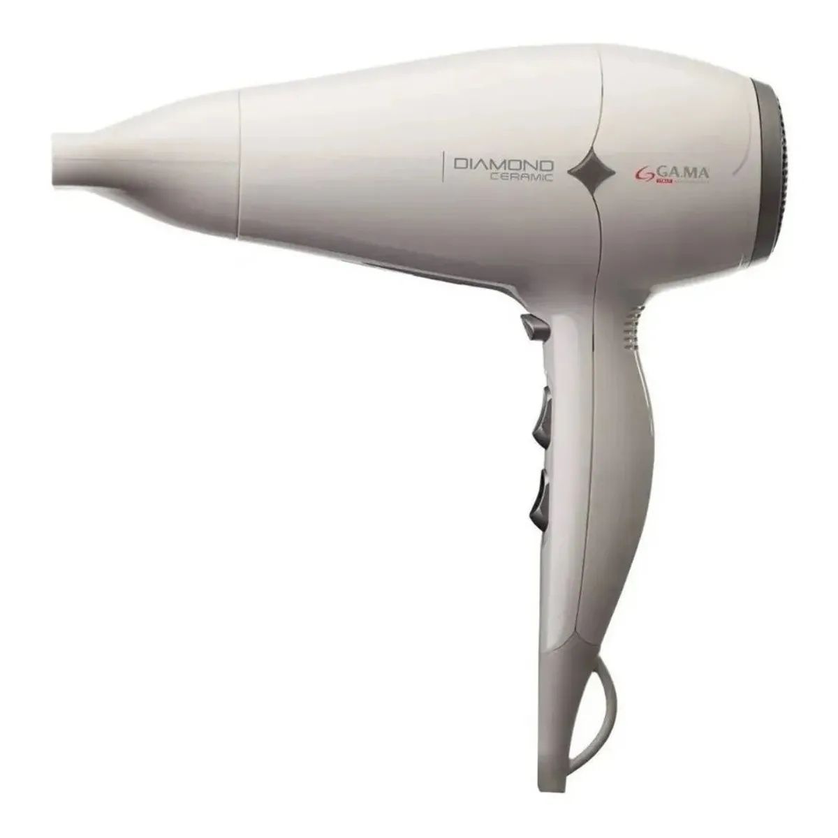 GAMA - Secador De Pelo  Diamond Ceramic 2300w Nano Silver Color Blanco