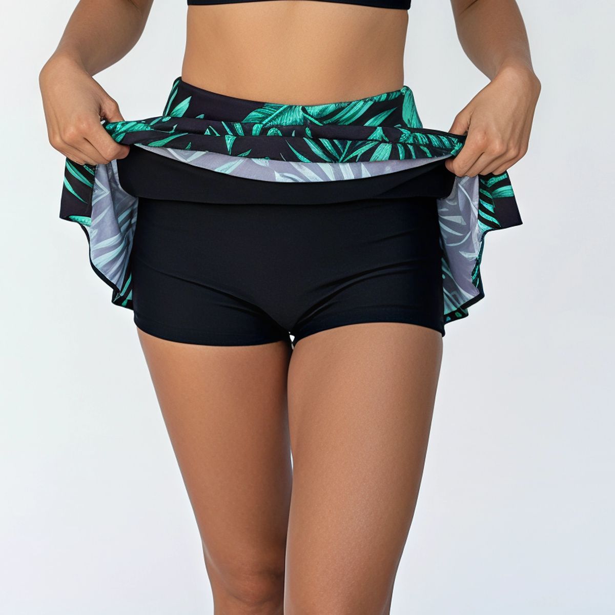 HIPSY SWIMWEAR - Falda de Baño Estampada Tropical Colores