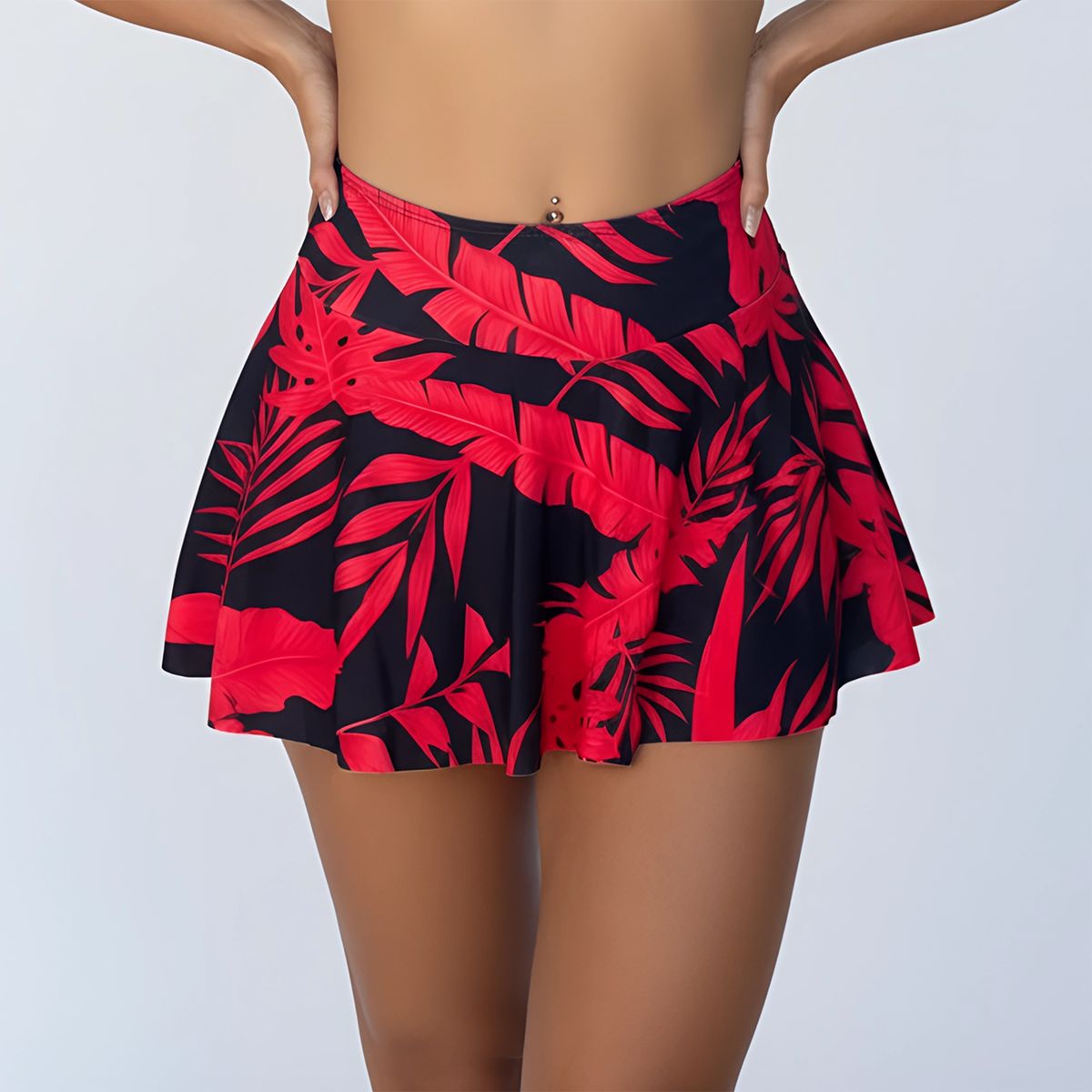HIPSY SWIMWEAR - Falda de Baño Estampada Tropical Colores