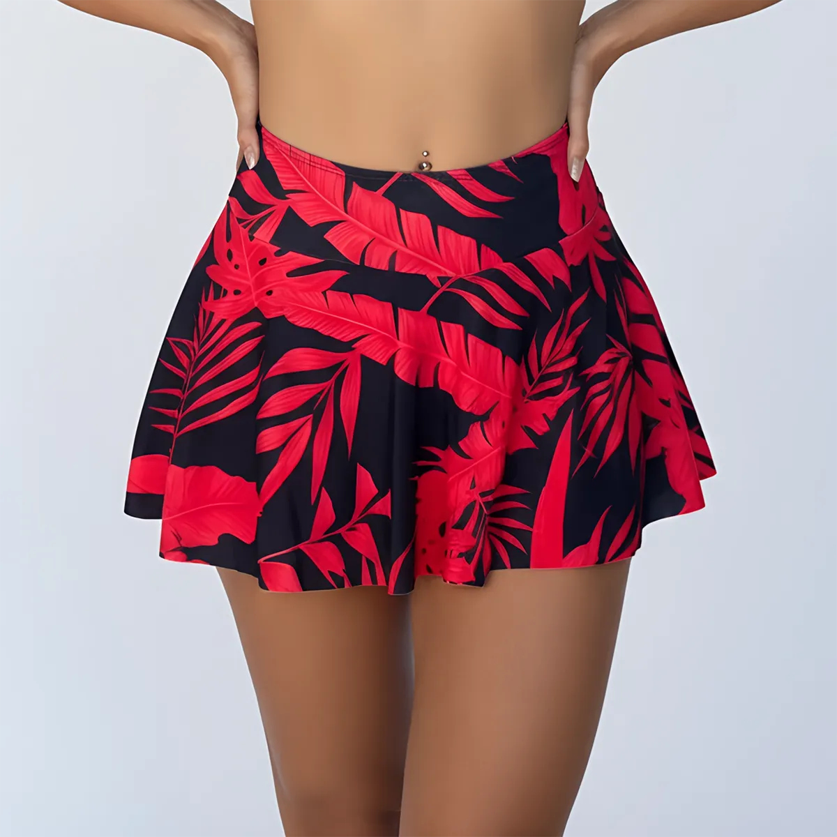 HIPSY SWIMWEAR - Falda de Baño Estampada Tropical Colores