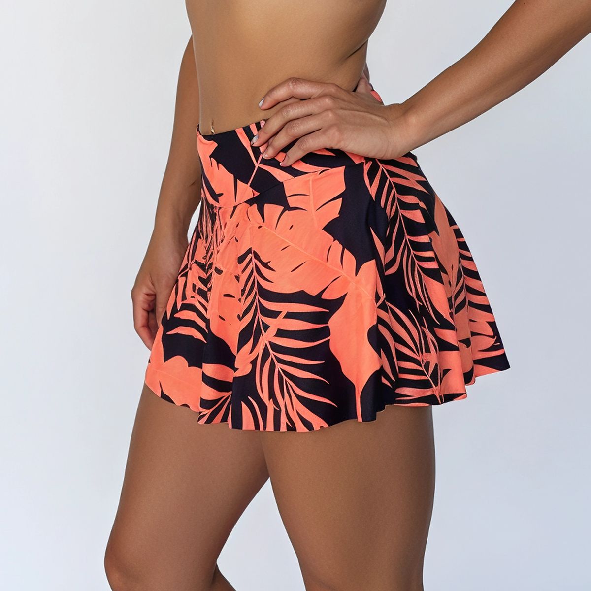 HIPSY SWIMWEAR - Falda de Baño Estampada Tropical Colores