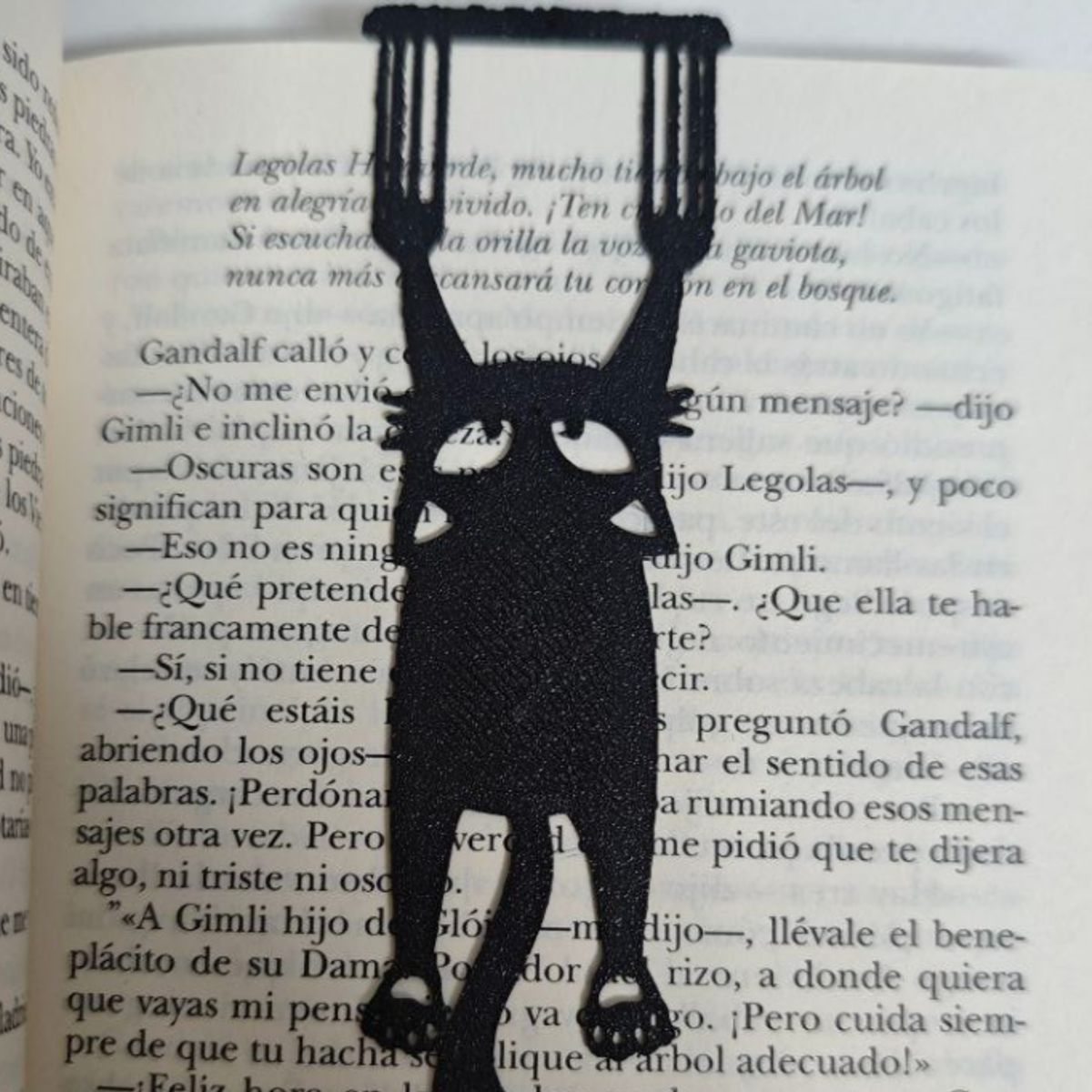 GENERICO - Marcapáginas- Gato Negro Cayéndose