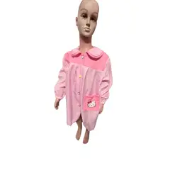 GENERICO - DELANTAL DE PARVULO PARA NIÑAS TALLA 8 ROSA