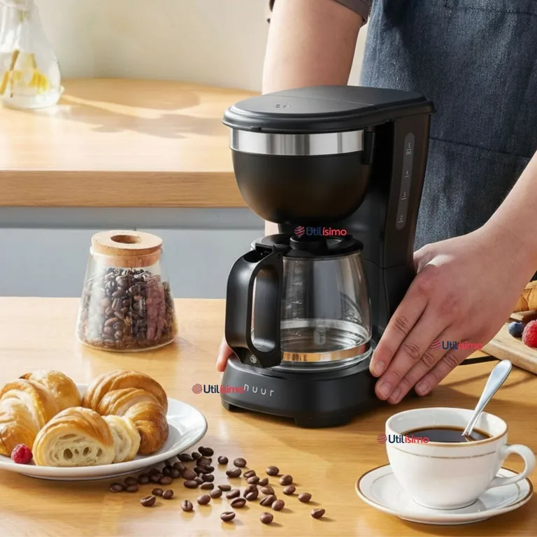 Cafetera Eléctrica 6 Tazas 600W de Potencia Con Filtro Reutilizable