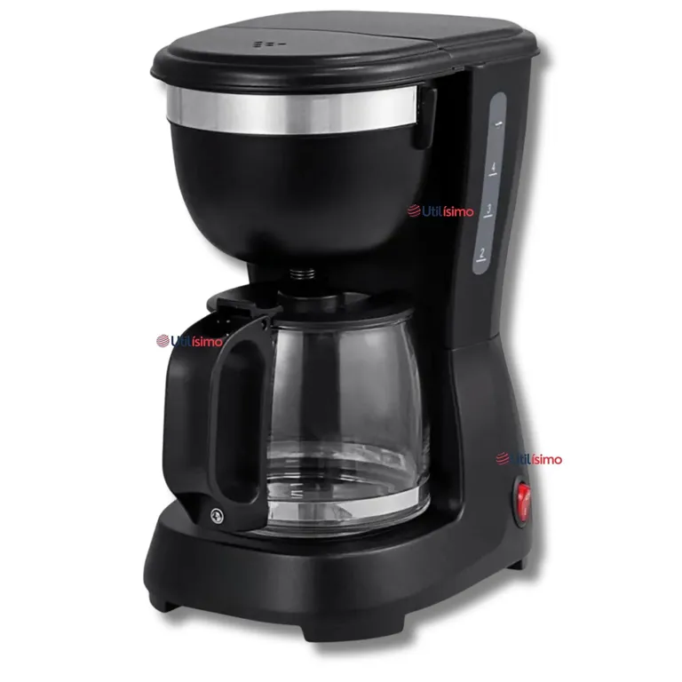 Cafetera Eléctrica 6 Tazas 600W de Potencia Con Filtro Reutilizable