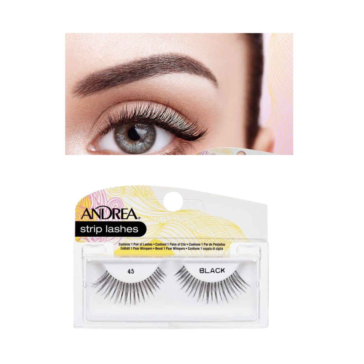 ANDREA - Pestañas Postizas Strip Lashes N°45