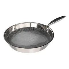 WENS - Sartén 28 Cm, Honeycomb Acero inoxidable 18/10 5 capa antiadherentes