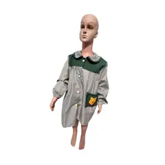 GENERICO - DELANTAL DE PARVULO PARA NIÑAS TALLA 8 VERDE