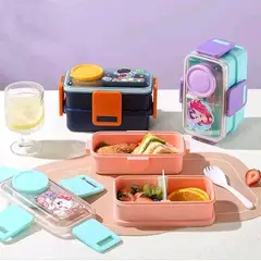 GENERICO - TAPPER CONTENEDOR DE ALIMENTOS ESCOLAR INFANTIL GATITO