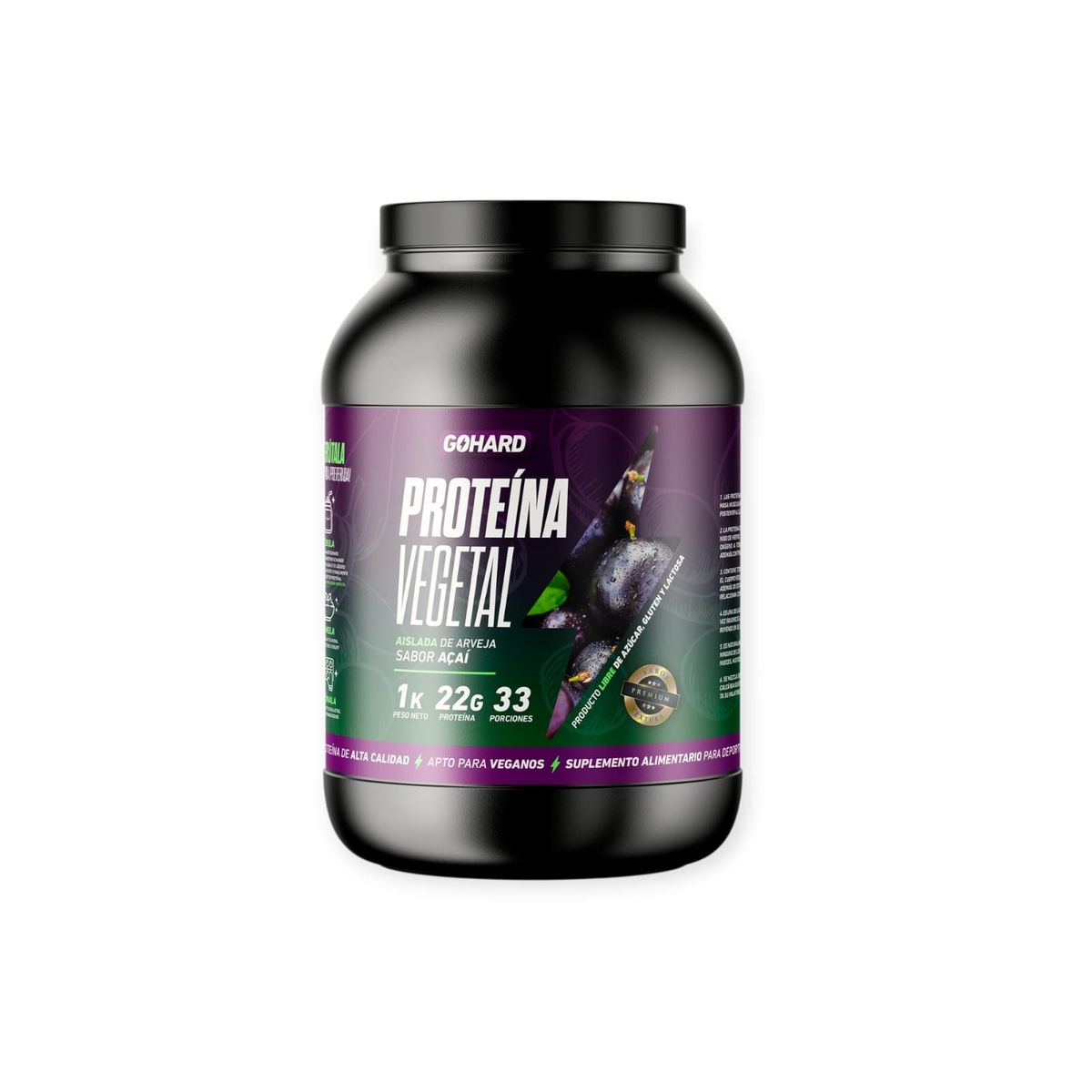 GOHARD - PROTEINA VEGETAL 33 SERVICIOS ACAI ARVEJA - GOHARD