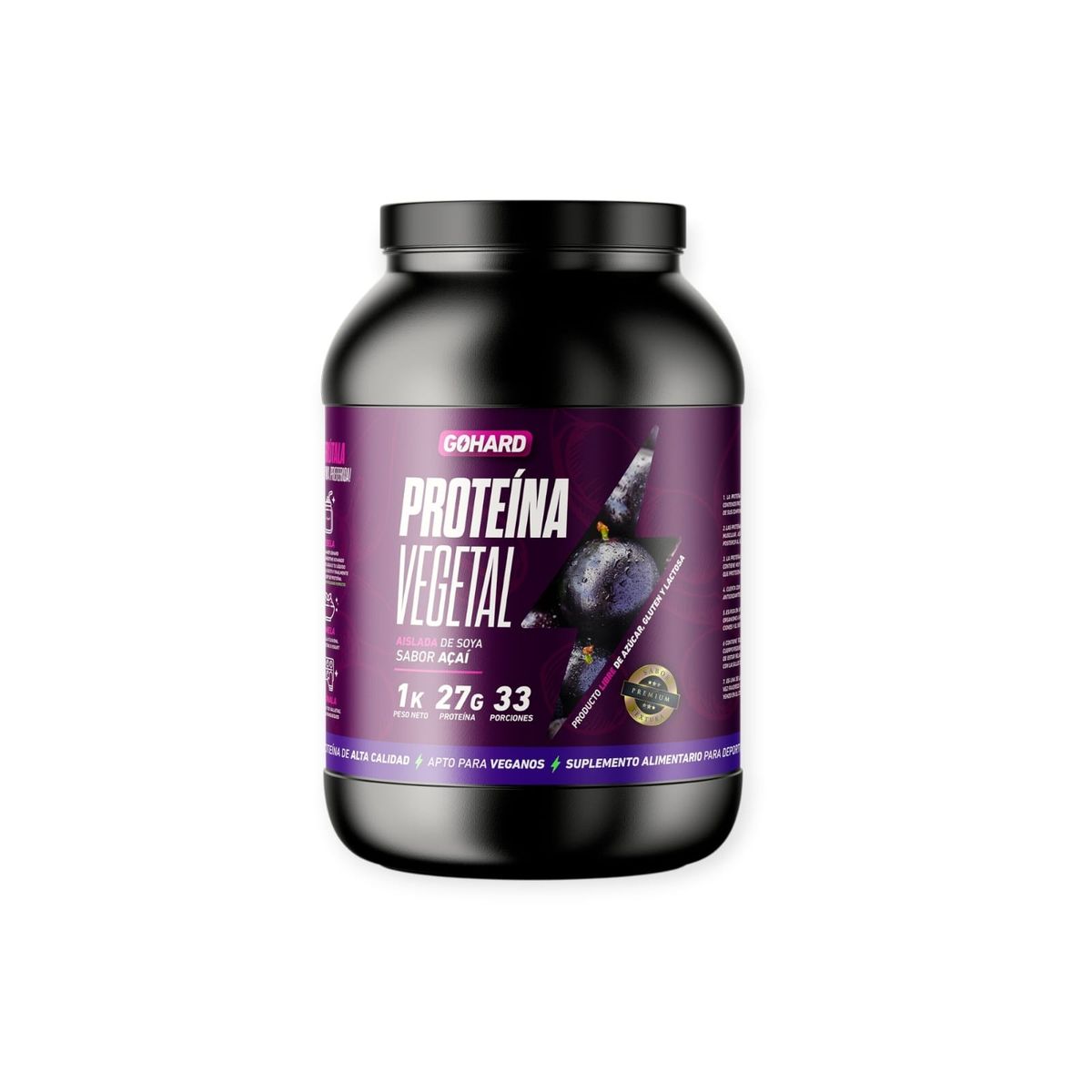GOHARD - PROTEINA VEGETAL 33 SERVICIOS ACAI SOYA - GOHARD