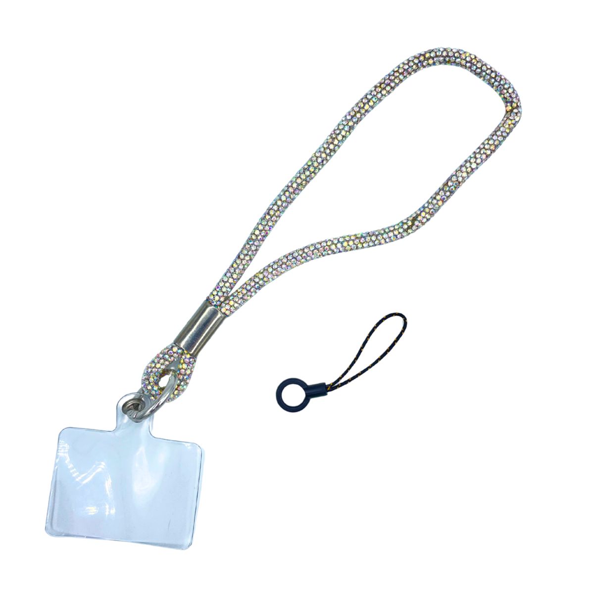 TECNOPALACE - Strap Colgante Con Diamantes Para Telefono Universal 18cm - Tornasol