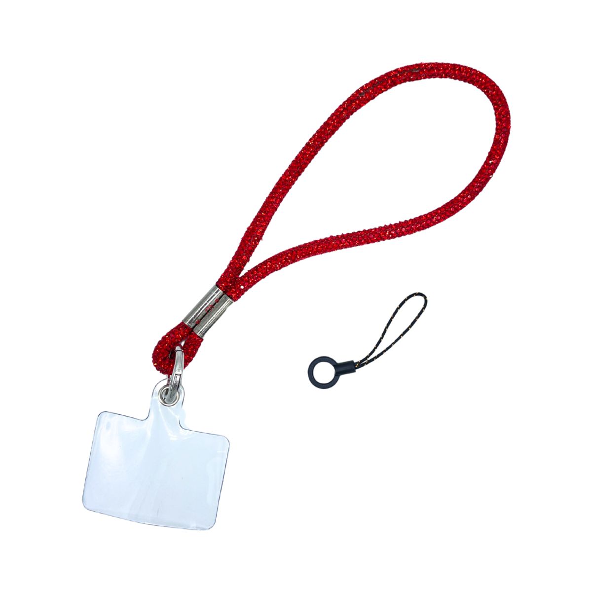 TECNOPALACE - Strap Colgante Con Diamantes Para Telefono Universal 18cm - Rojo
