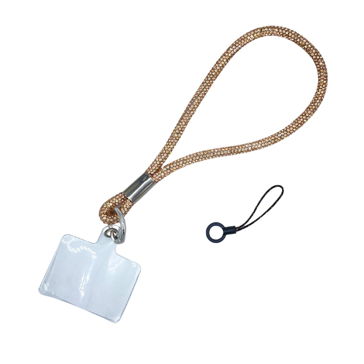 TECNOPALACE - Strap Colgante Con Diamantes Para Telefono Universal 18cm - Rose Gold