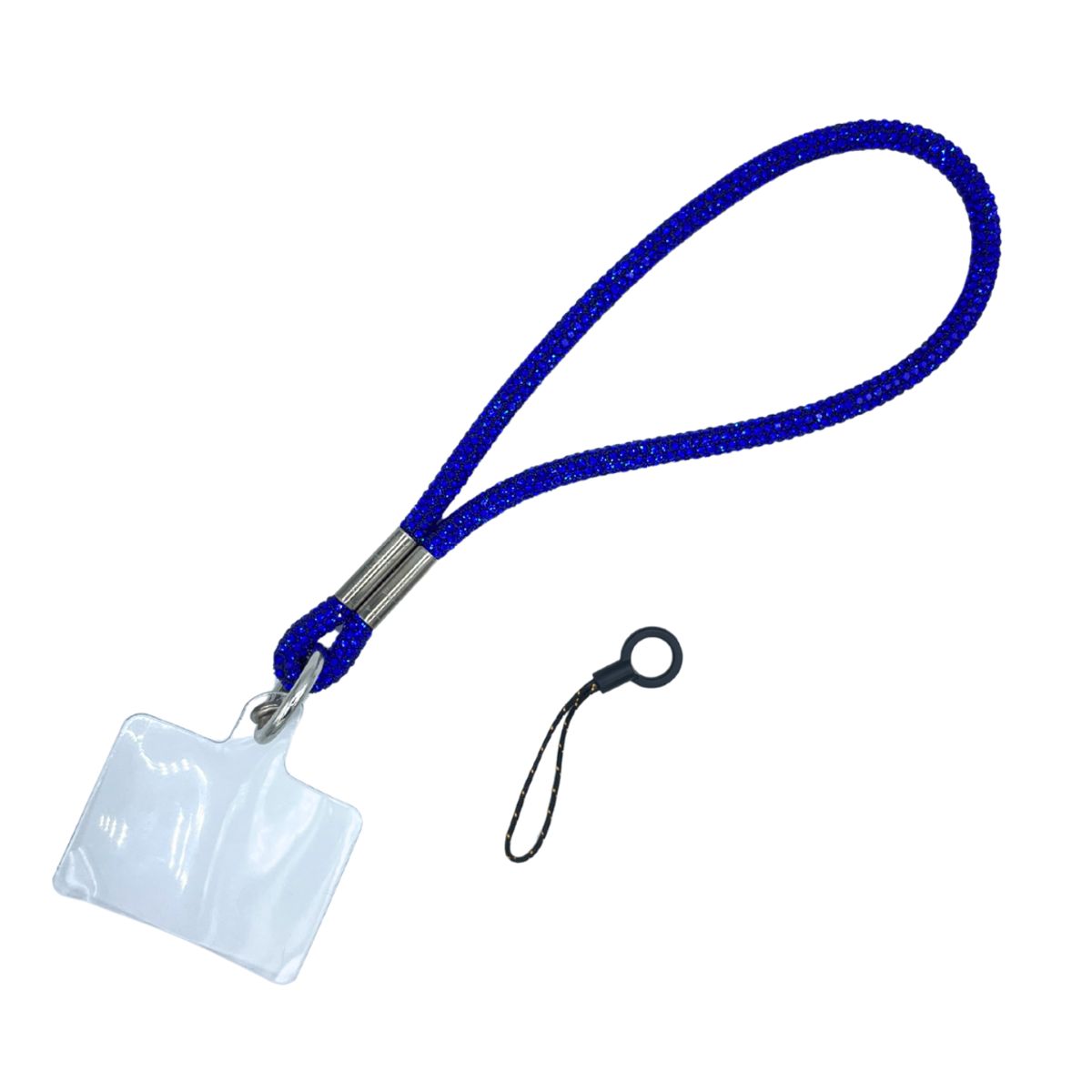 TECNOPALACE - Strap Colgante Con Diamantes Para Telefono Universal 18cm - Azul
