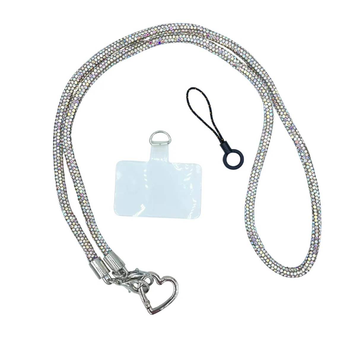 TECNOPALACE - Strap Colgante Con Diamantes Para Telefono Universal 50cm - Tornasol