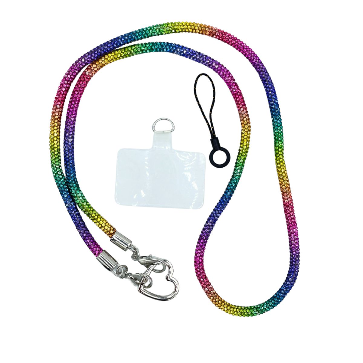 TECNOPALACE - Strap Colgante Con Diamantes Para Telefono Universal 50cm - Rainbow
