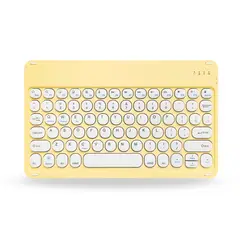 GENERICO - Teclado 2.0 10 " Bluetooth Para Tablet iPad letra Ñ - Amarillo