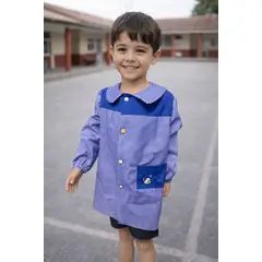 GENERICO - DELANTAL DE PARVULO PARA NIÑOS TALLA 2 AZUL