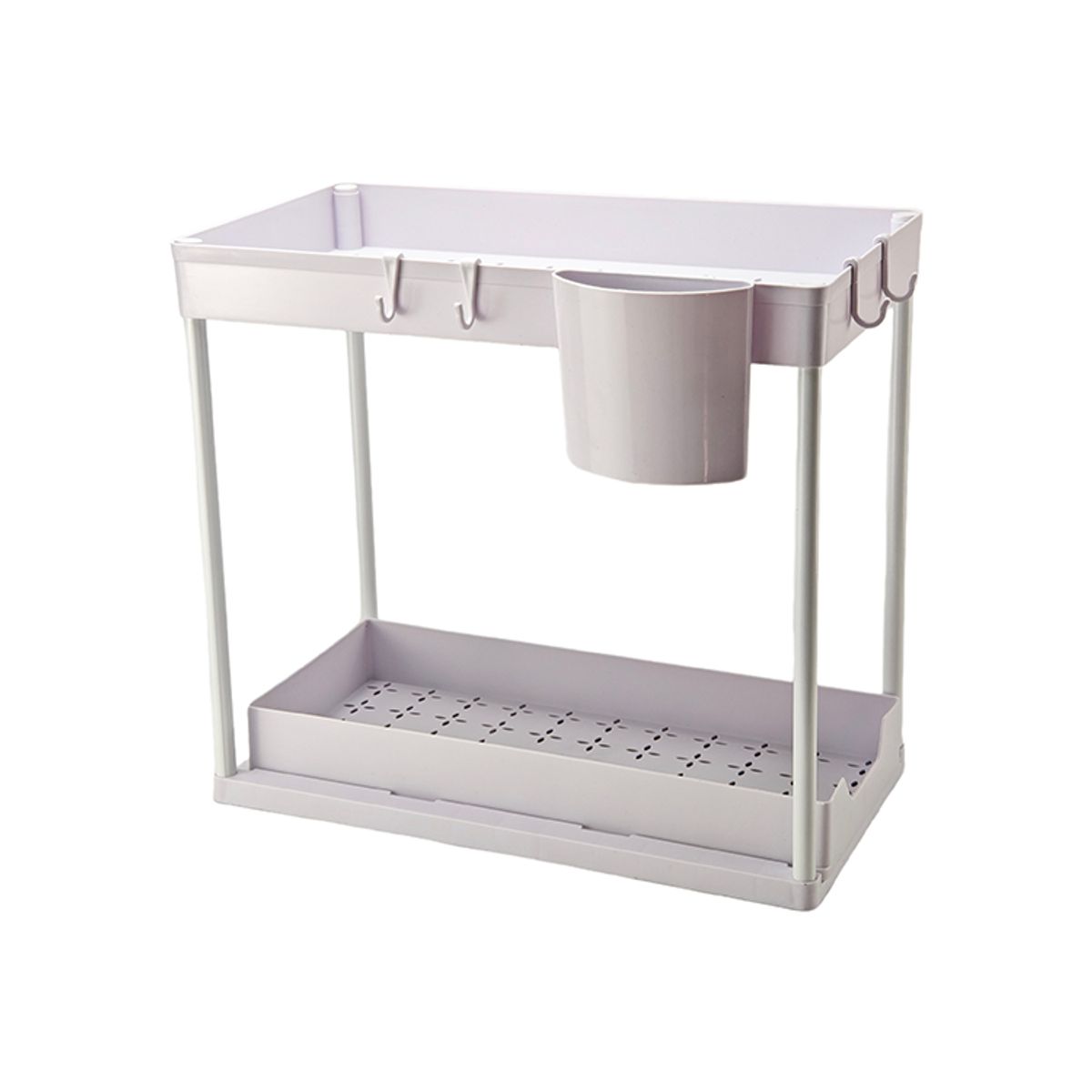 GENERAL - Organizador Extraíble Multiusos Para Cocina Y Baño Blanco