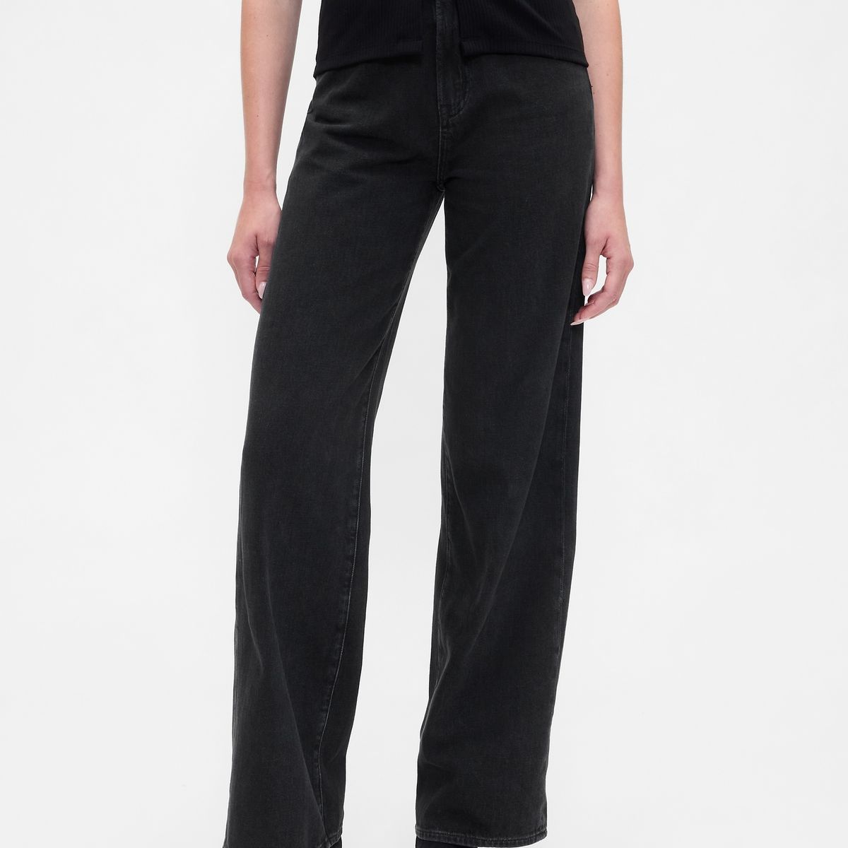 GAP - Jeans Mujer Gap Wide Leg Negro