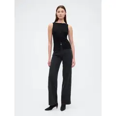 GAP - Jeans Mujer Wide Leg Negro