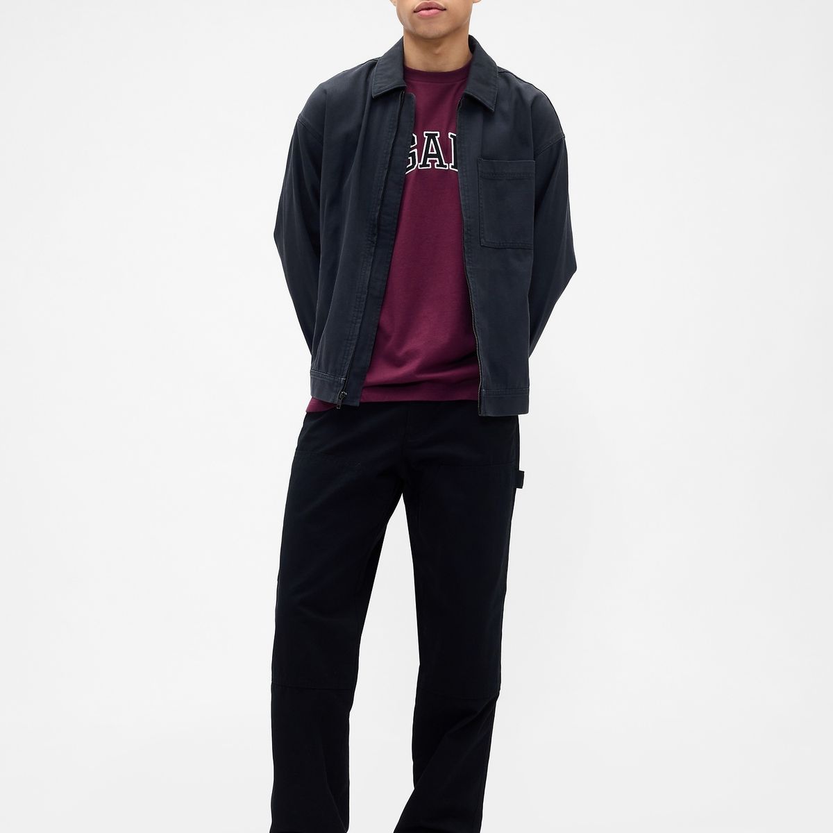 GAP - Polera Hombre Gap Manga Corta Logo Rojo