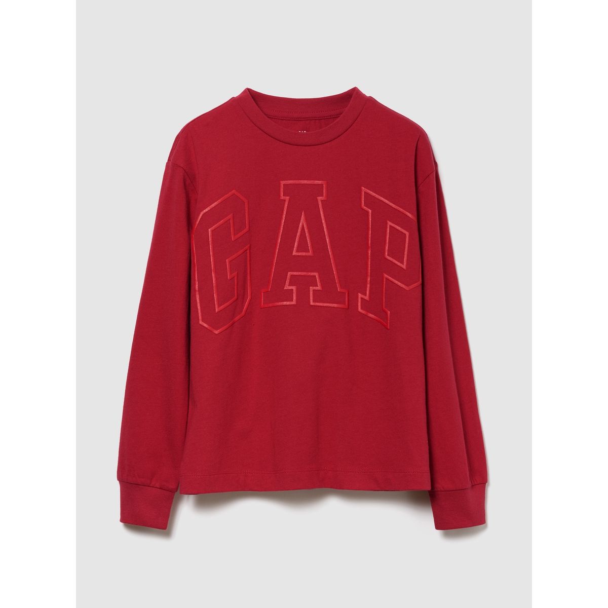 GAP - Polera Niño Gap Logo Manga Larga Rojo