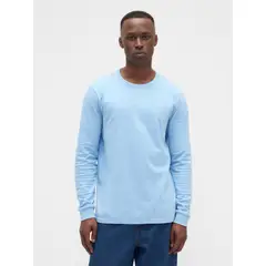 GAP - Polera Hombre Manga Larga Crew Azul