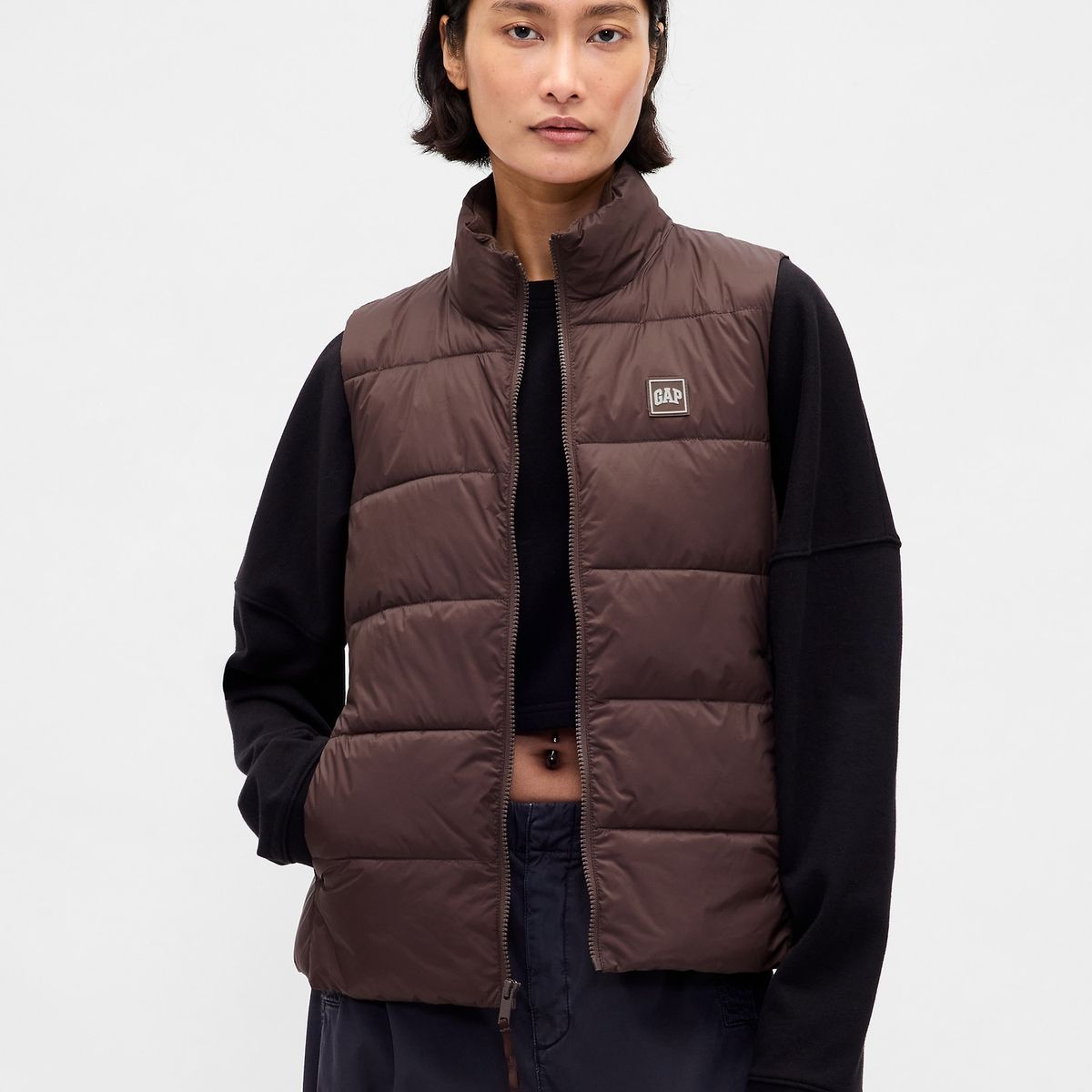 GAP - Chaqueta Mujer Vest Café Gap