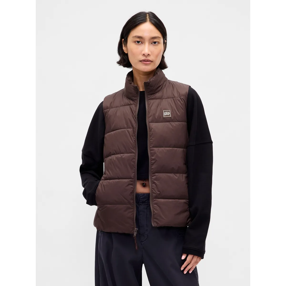 GAP - Chaqueta Mujer Vest Café Gap