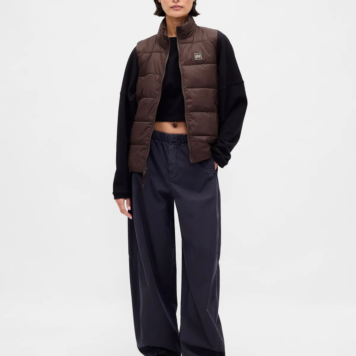 GAP - Chaqueta Mujer Vest Café Gap