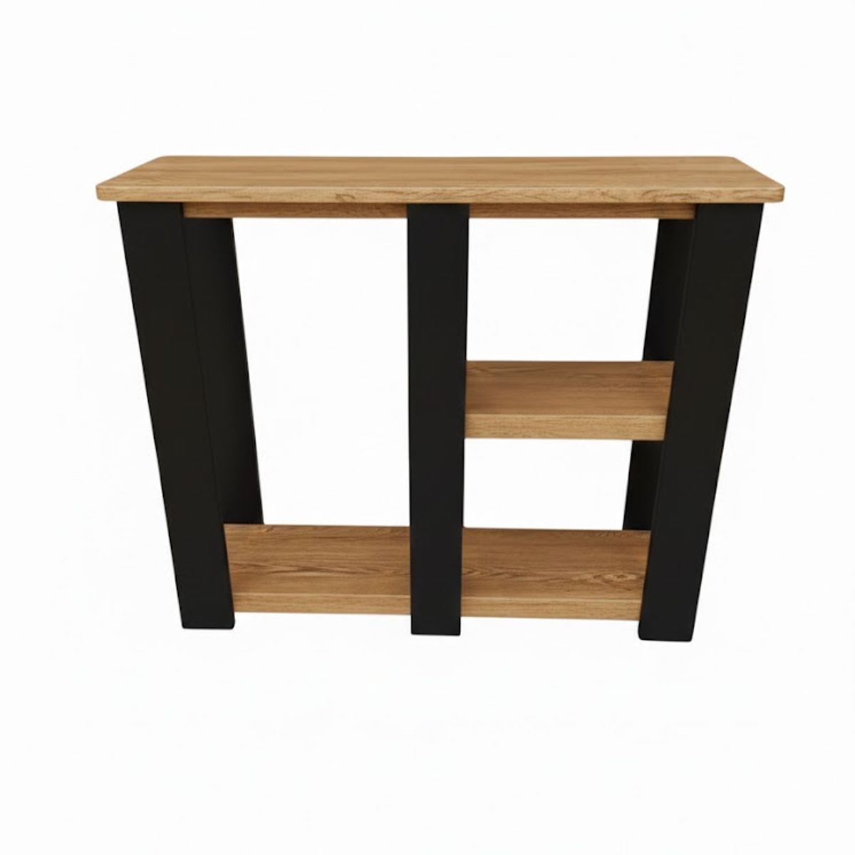 MARFELD MUEBLES - MESA DE ARRIMO 3 NIVELES NEGRO CAFE