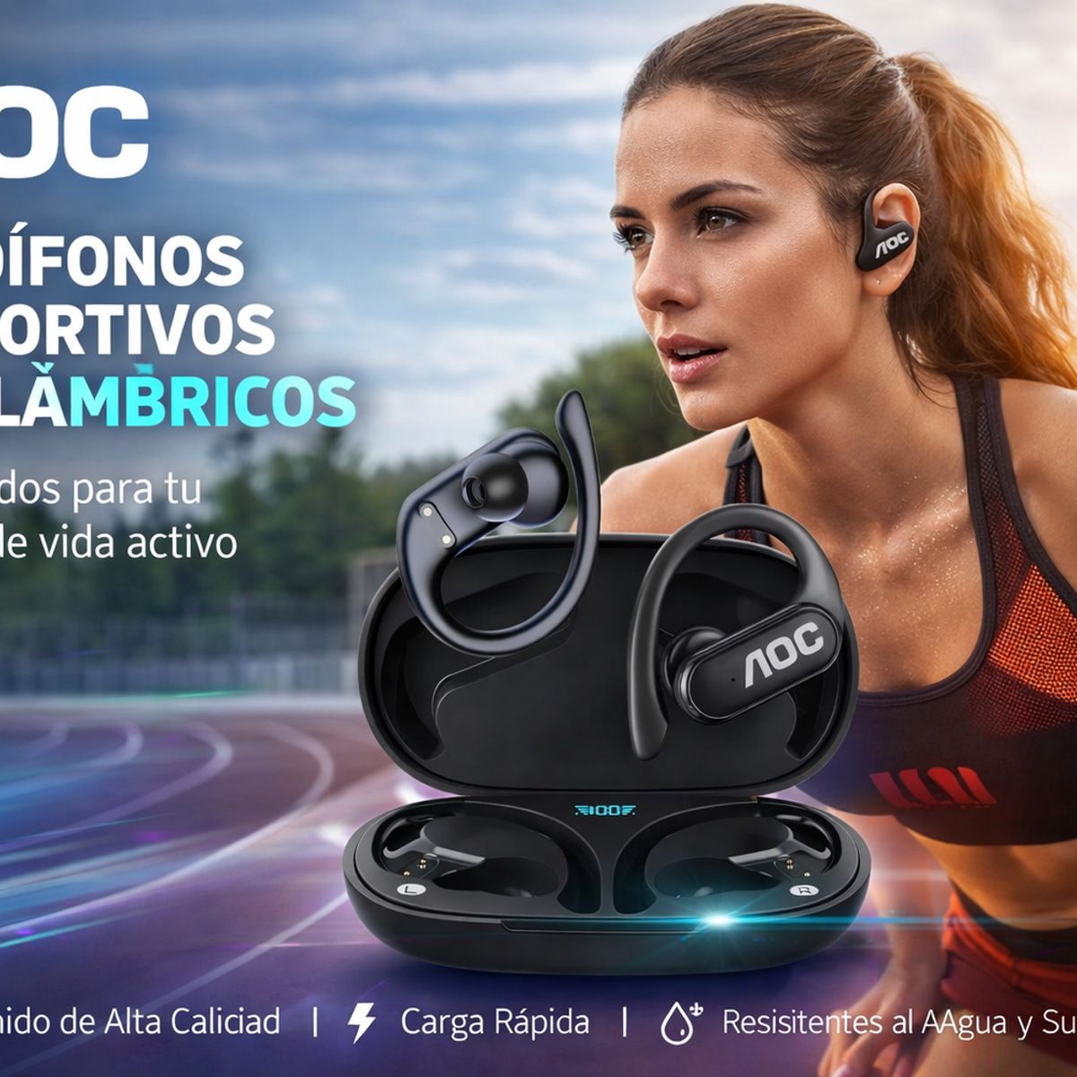 AOC - Audífonos Deportivos AOC Sport Hook ACD3511BK