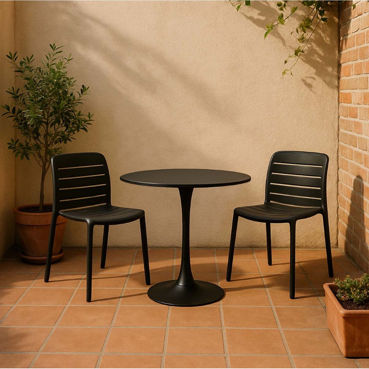 SUR DISEÑO - Mesa de Café New Denmark Negra D80cm