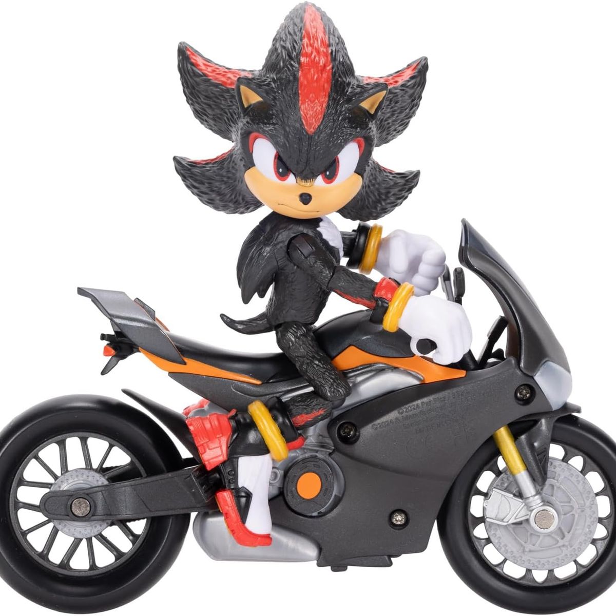 SONIC - Figura Shadow 13 Cm Sonic 3 Movie Con Motocicleta 5 Original JAKKS