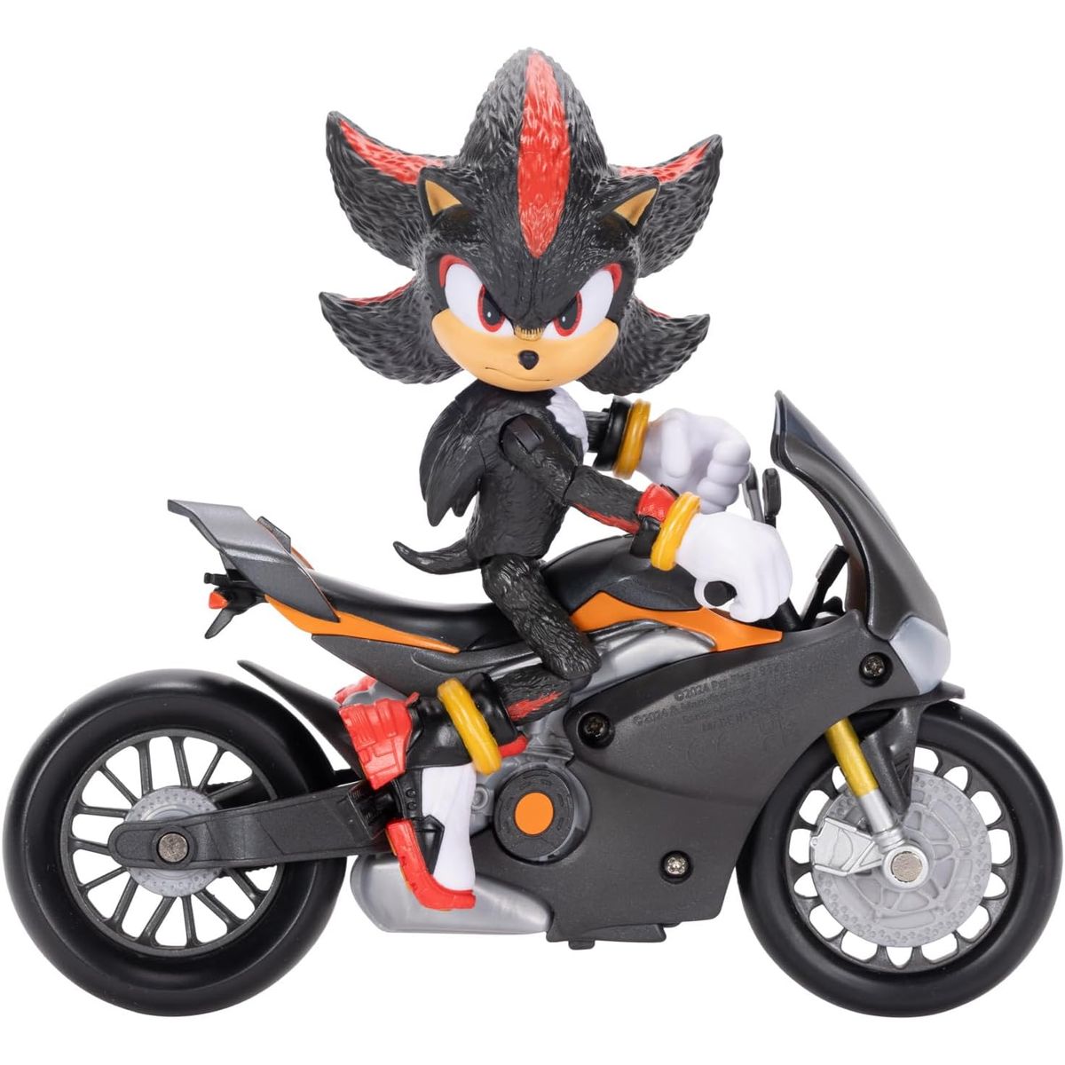 SONIC - Figura Shadow 13 Cm Sonic 3 Movie Con Motocicleta 5 Original JAKKS