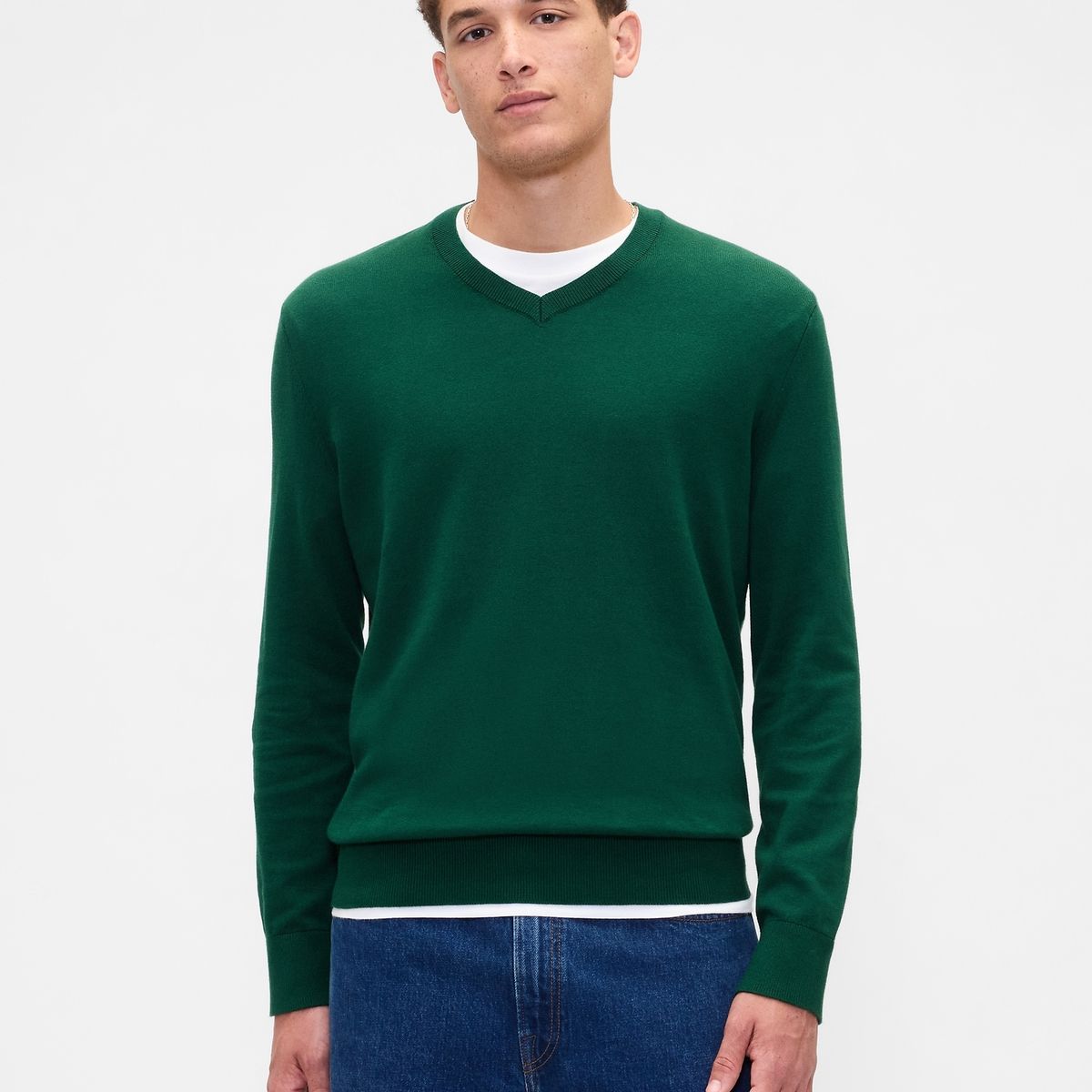GAP - Sweater Hombre Gap Vee Verde