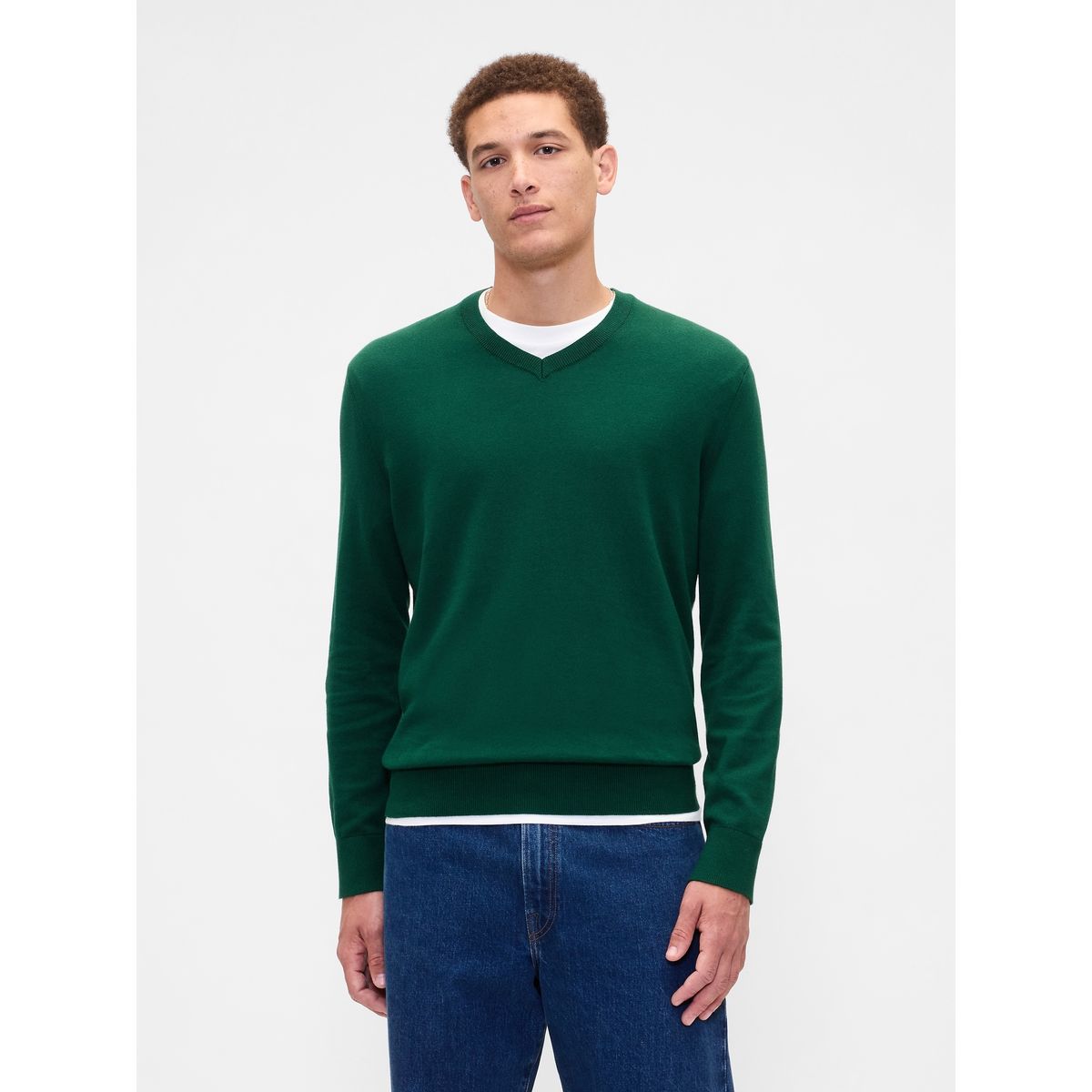 GAP - Sweater Hombre Gap Vee Verde