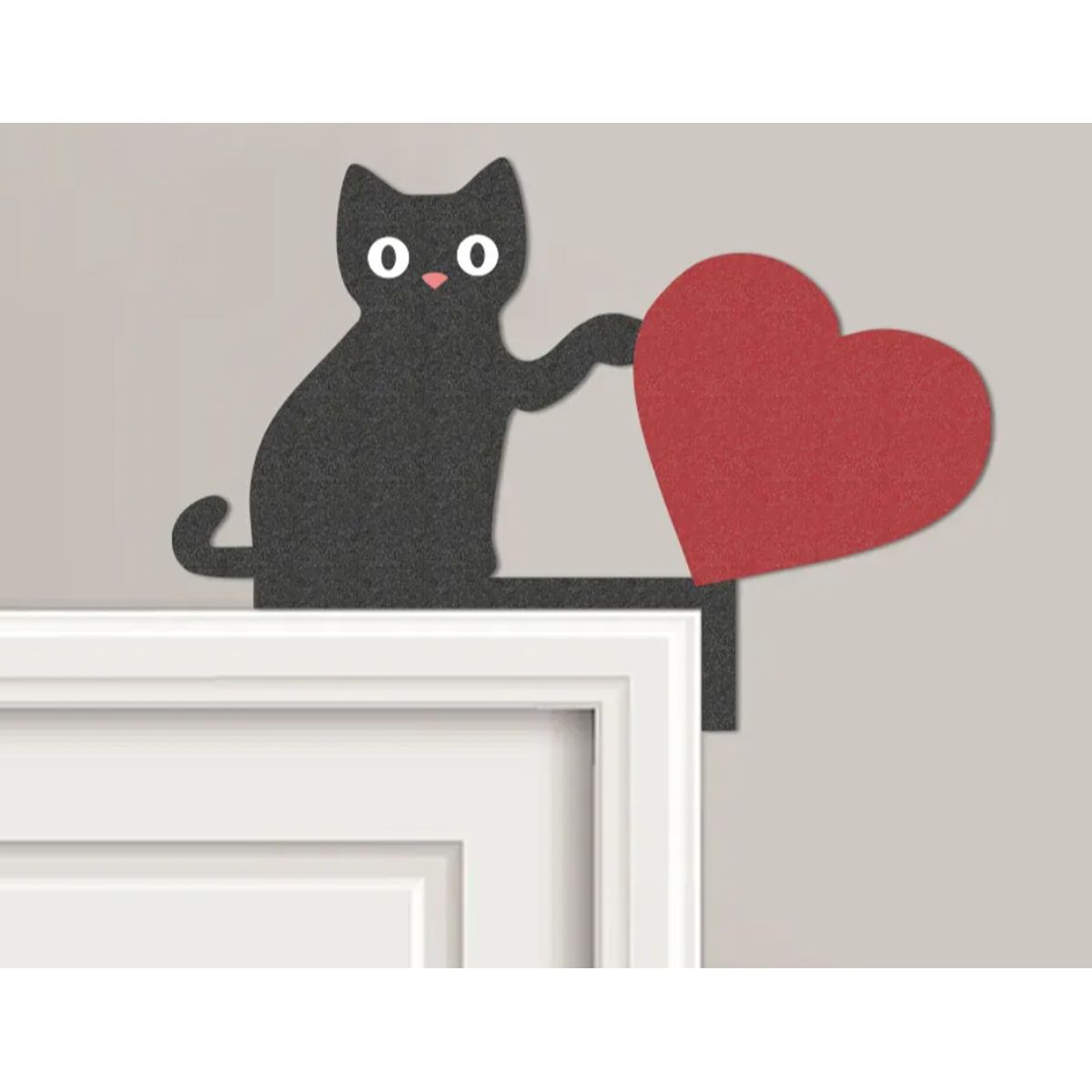 GENERICO - Adorno esquinero de puerta gato San Valentín