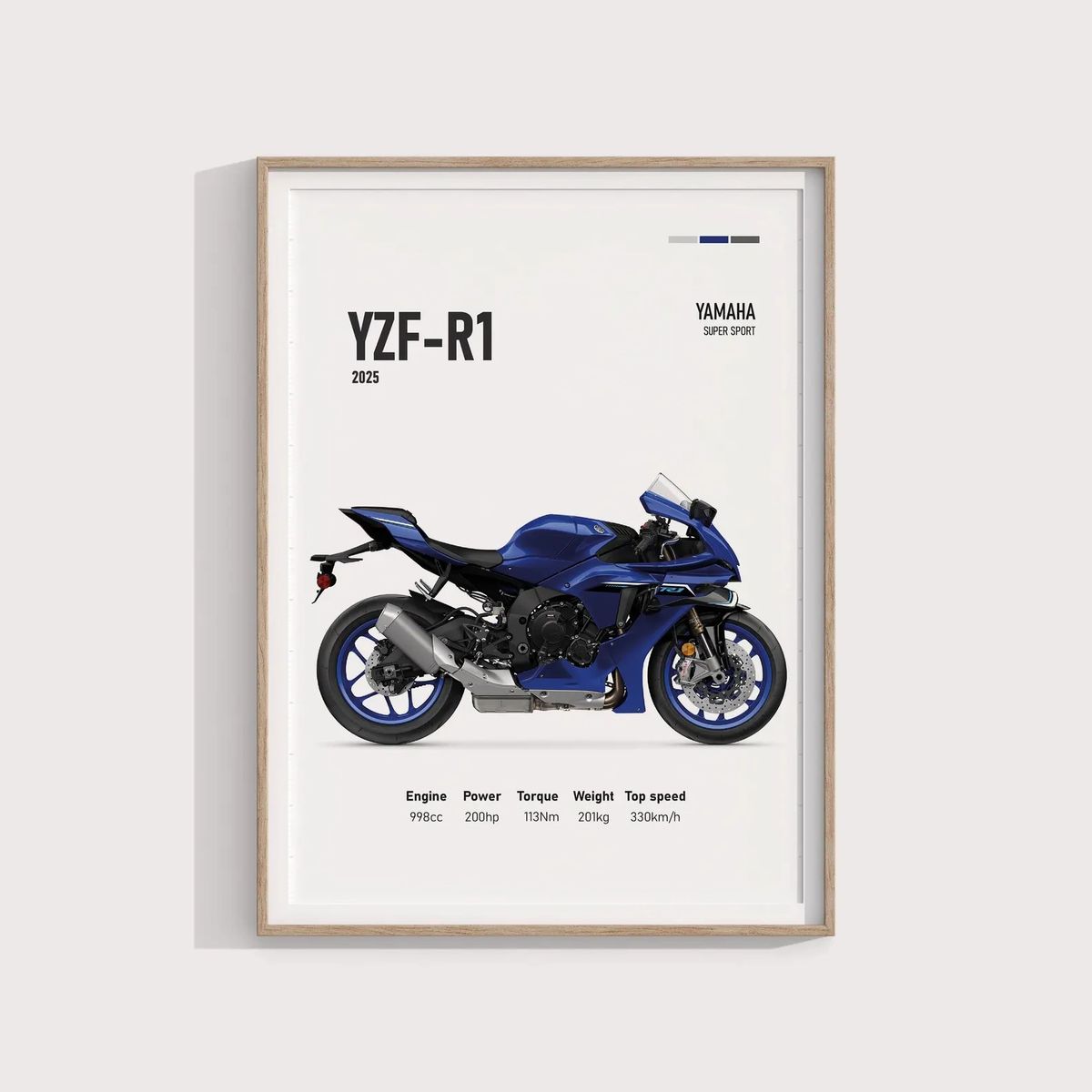 GENERICO - Cuadro Yamaha YZF-R1 2025 Deportivo + Marco