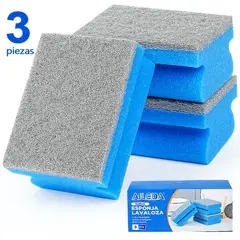 AILEDA - Esponja Acanalada Para Cocina Diseño Doble Cara