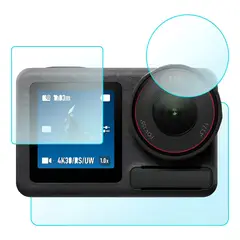 KUANGYE - Láminas Vidrio Lente Pantallas Para Dji Osmo Action 4 5 Pro