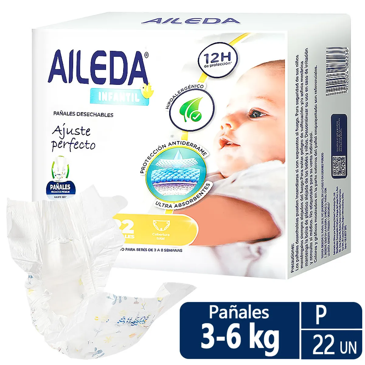 AILEDA - Aileda Pañales Desechables P 22u Paquete Fácil De Llevar Pequeño P 22 unidades Sin género