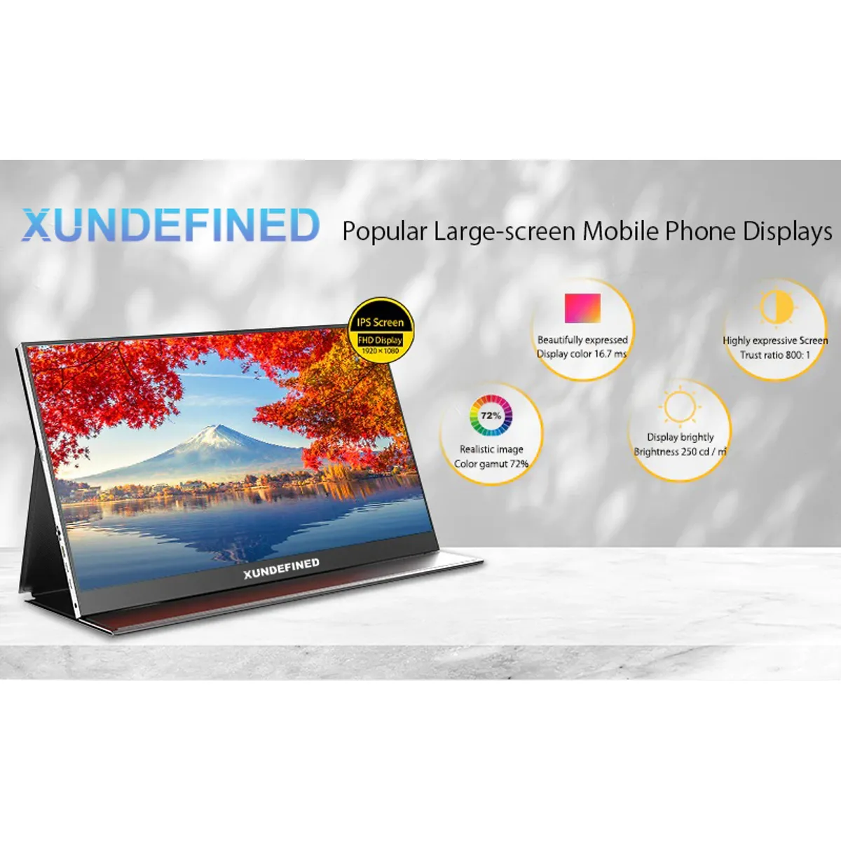 XUNDEFINED - Monitor Portátil Xundefined 16 25K QHD  Productividad y Entretenimiento Sin Límites