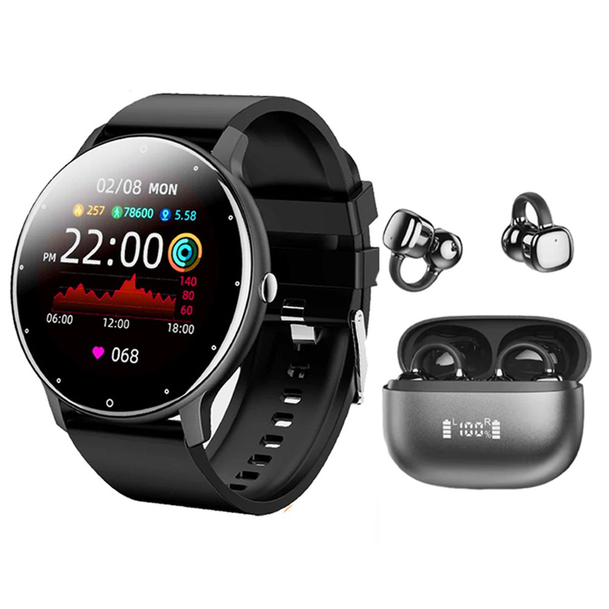 LENOVO - Audifonos Lenovo RS119 Negro Bluetooth y Fit Pro reloj inteligente B