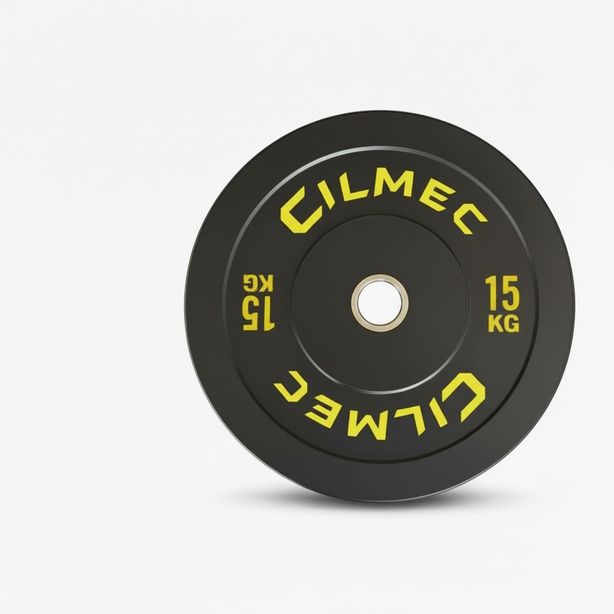 GENERICO - Disco Olimpico Bumper 15kg 1 Unidad Crossfit Negro